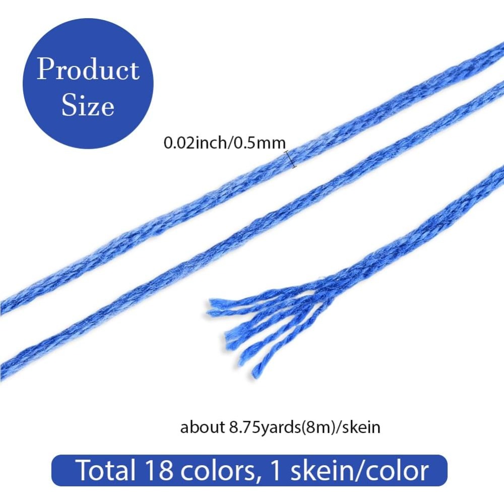 18 Skeins 6 Strands Colorful V - Embroidery Thread Yarn reseña y precio