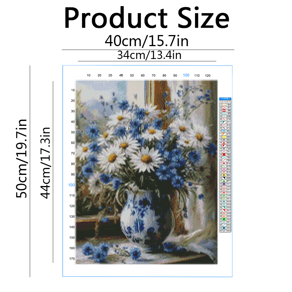 Cross Point Embroidery Daisy F - Embroidery Guide Paper reseña y precio