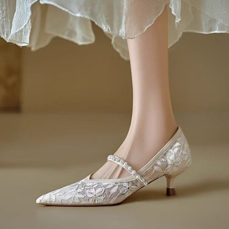 Sexy Lace Embroidery High Heel - Embroidery Lace reseña y precio