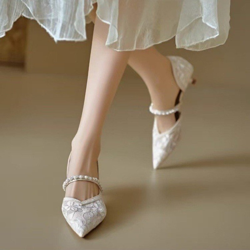 Sexy Lace Embroidery High Heel - Embroidery Lace reseña y precio