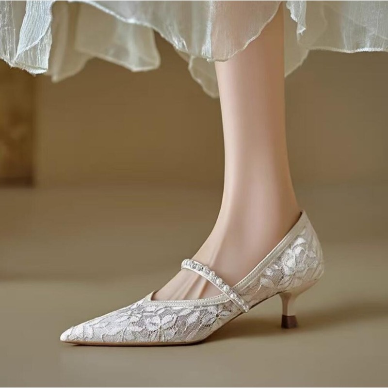 Sexy Lace Embroidery High Heel - Embroidery Lace reseña y precio