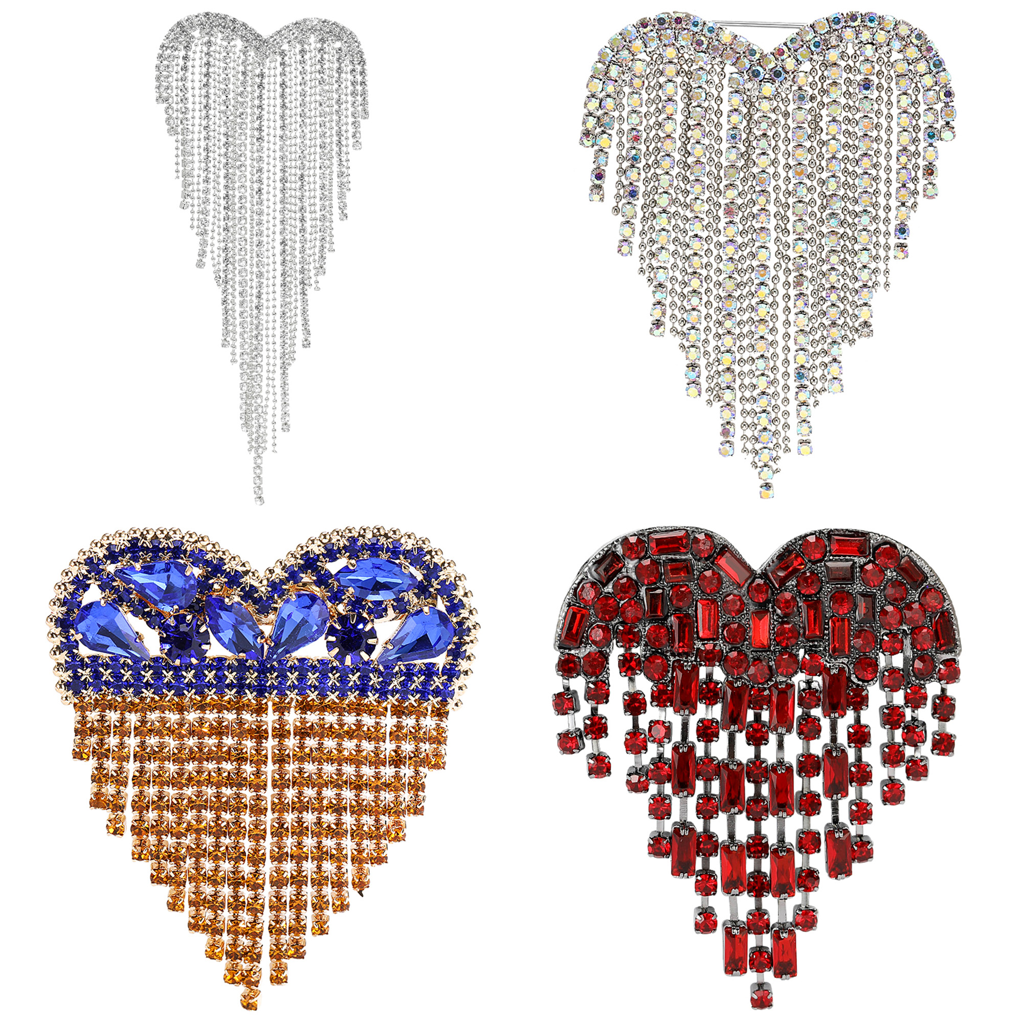 Stylish Rhinestone Love Brooch - Embroidery Wallet reseña y precio