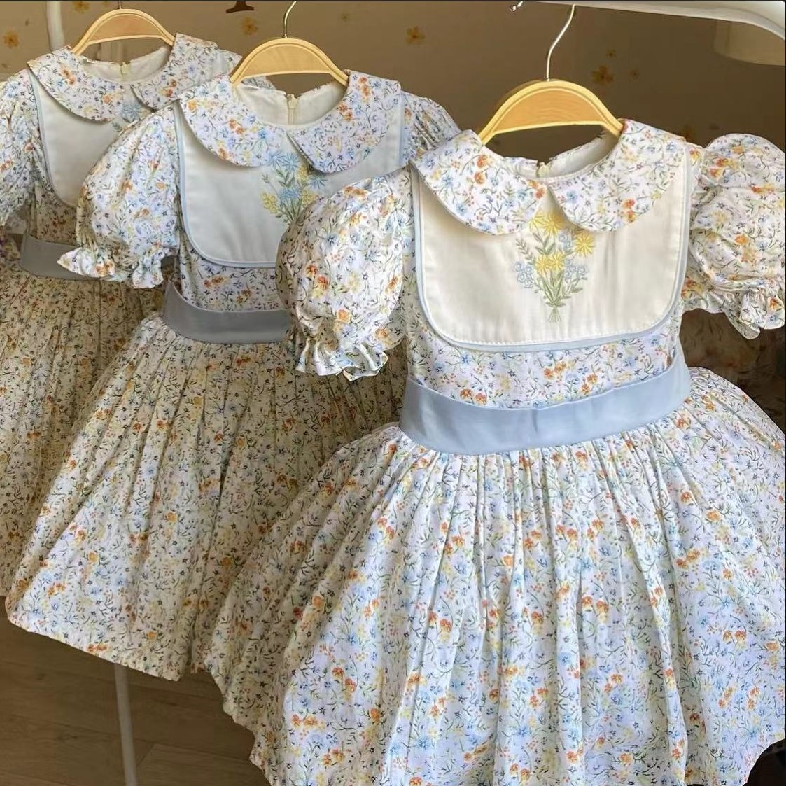 0-12Y Baby Girl Summer Flower  - Embroidery Yellow Dress reseña y precio
