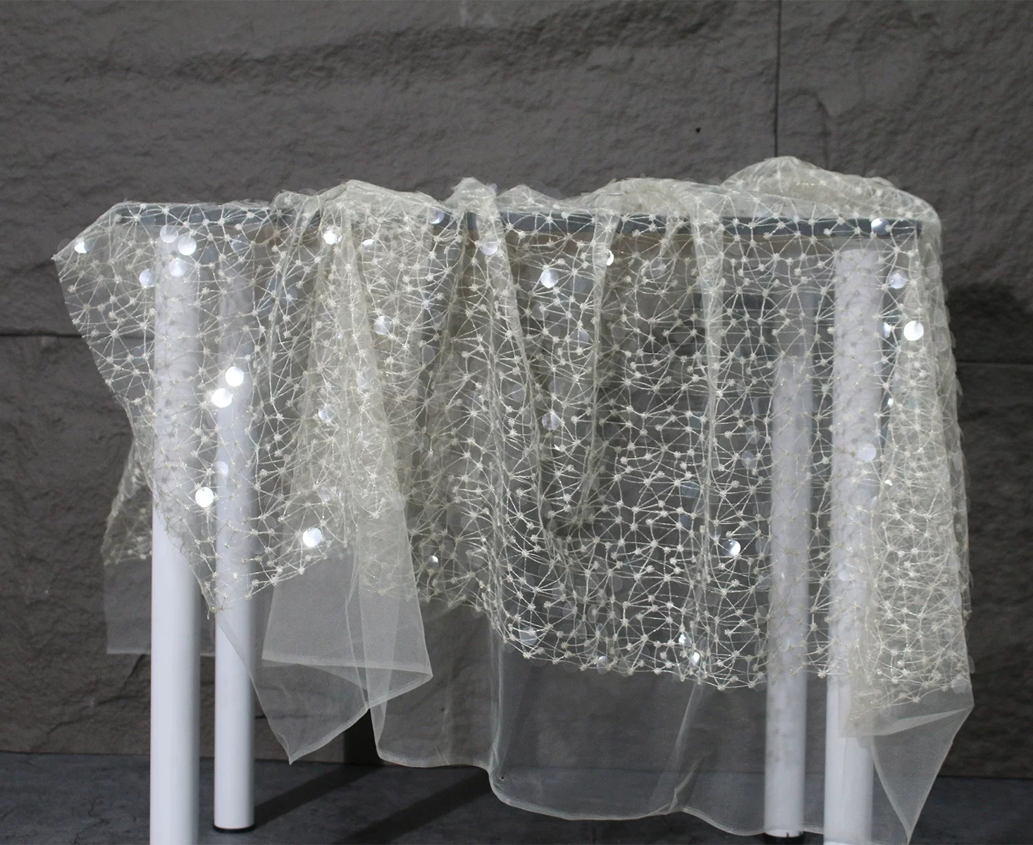 1yard Sequin embroidery thread - Embroidery Net Dress reseña y precio