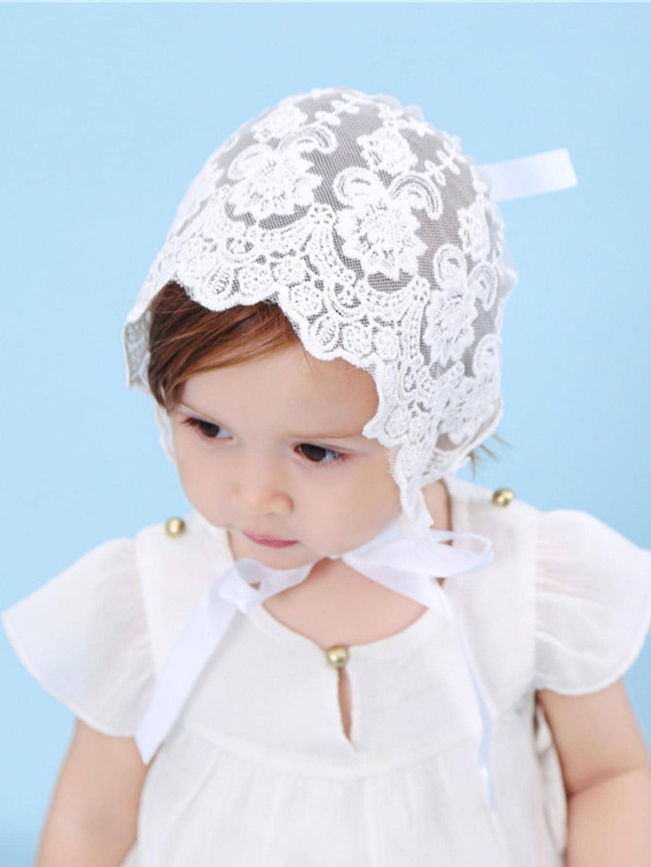 Baby Lace Brim Headband Hat He - Embroidery Lace reseña y precio
