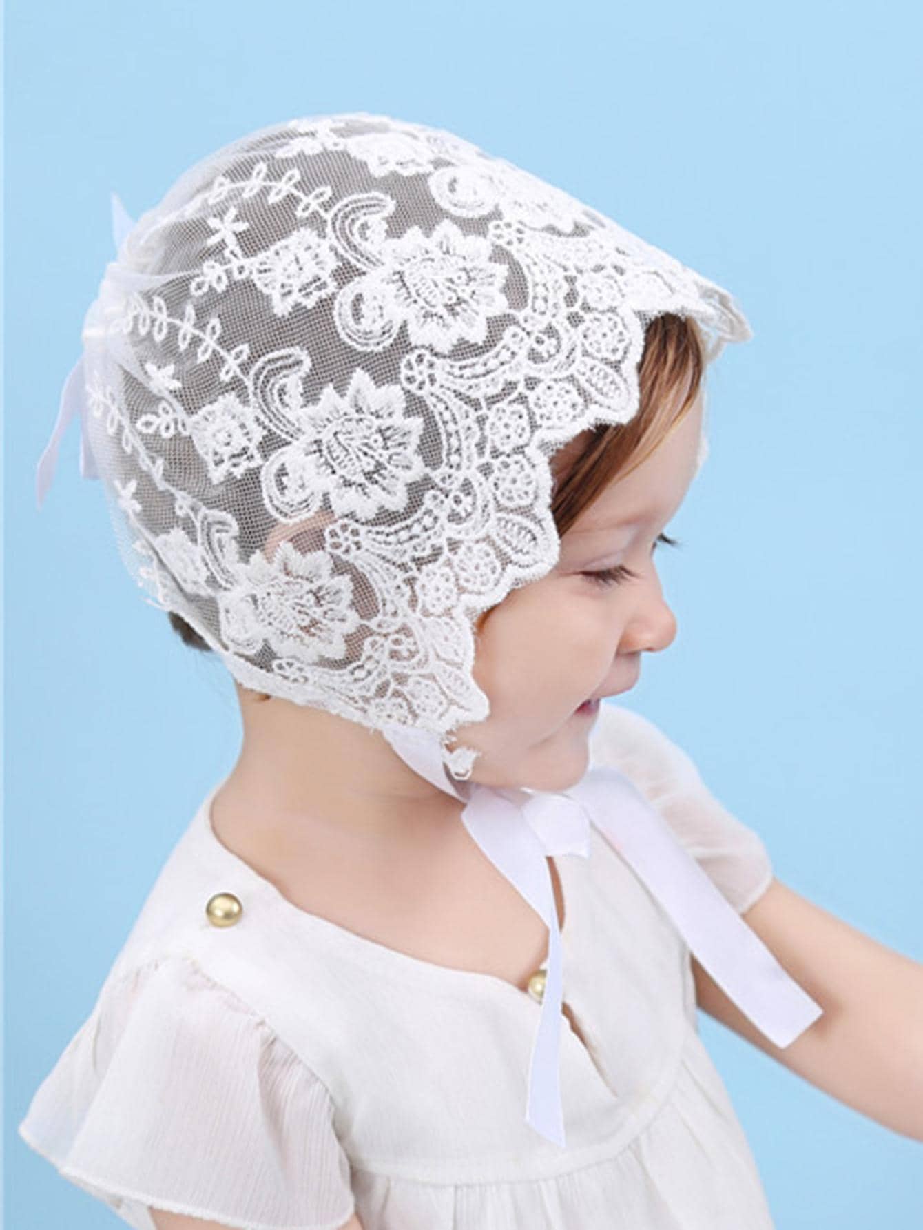 Baby Lace Brim Headband Hat He - Embroidery Lace reseña y precio
