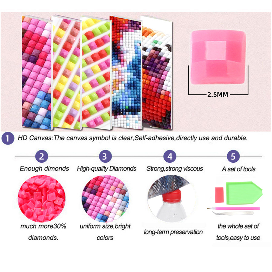 5D Diy Diamond Painting Tripty - Embroidery Running Stitch reseña y precio