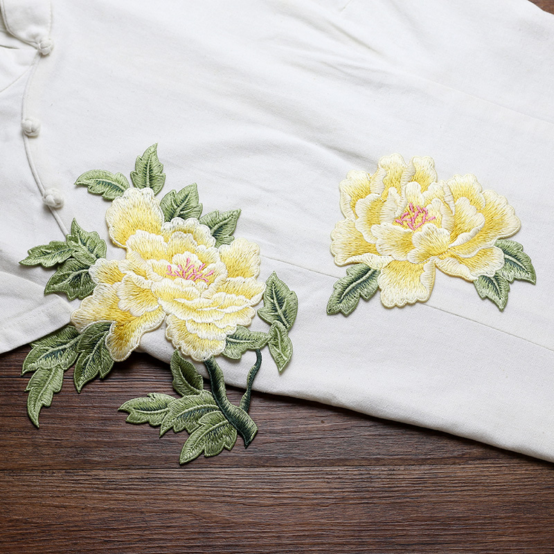1 Pair Red Pink Yellow Embroid - Embroidery Yellow Dress reseña y precio