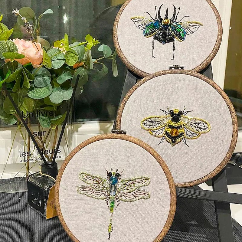Insect Bead Embroidery DIY Cra - Embroidery Workshop reseña y precio