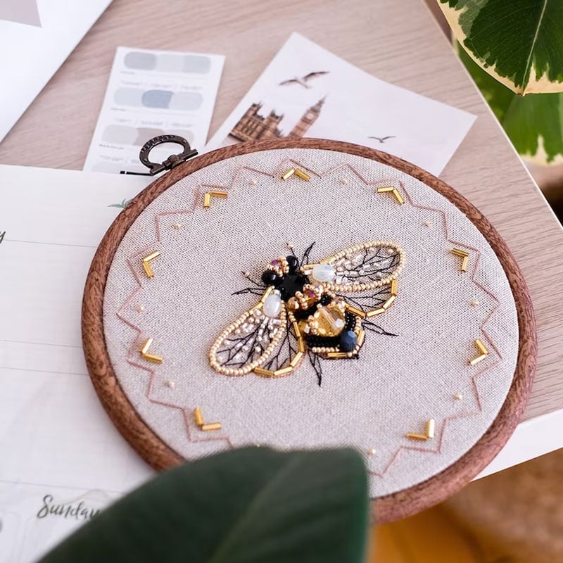 Insect Bead Embroidery DIY Cra - Embroidery Workshop reseña y precio