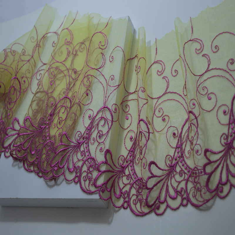 2Yards/Lot 18Cm Wide Yellow Or - Embroidery Yellow Dress reseña y precio