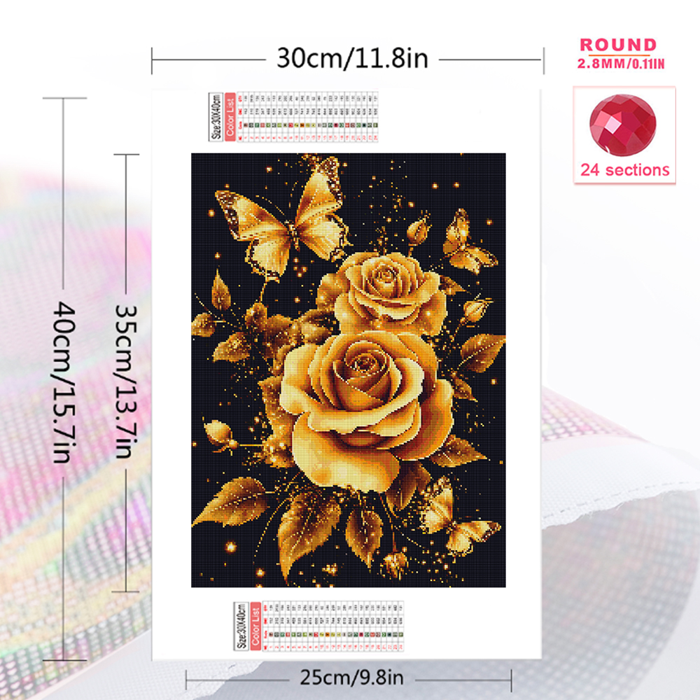 1PC frameless  Diamond Paintin - Embroidery Flower reseña y precio