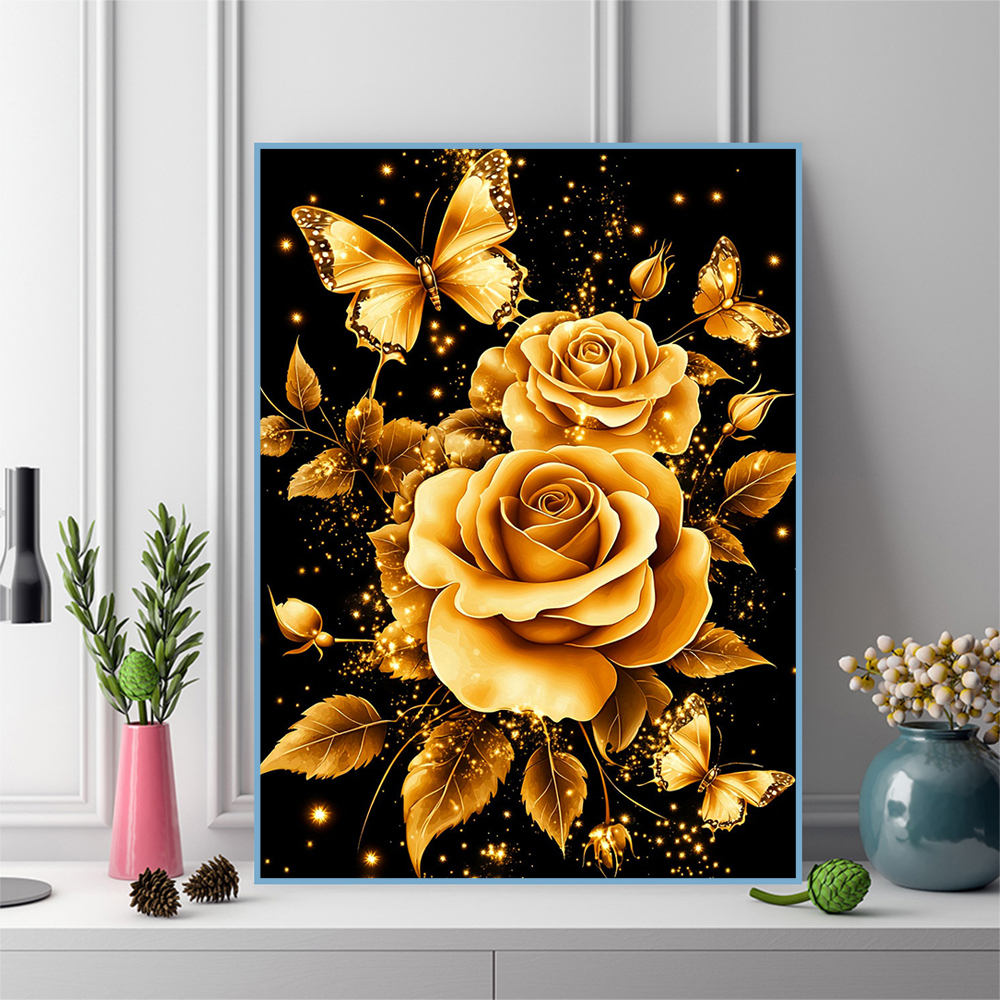 1PC frameless  Diamond Paintin - Embroidery Flower reseña y precio