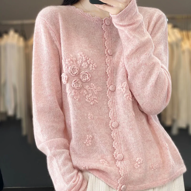 Women's 100% Pure Cashmere Car - Embroidery Thread Yarn reseña y precio