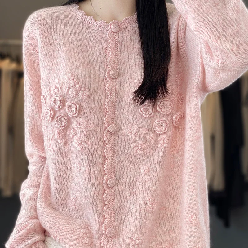 Women's 100% Pure Cashmere Car - Embroidery Thread Yarn reseña y precio