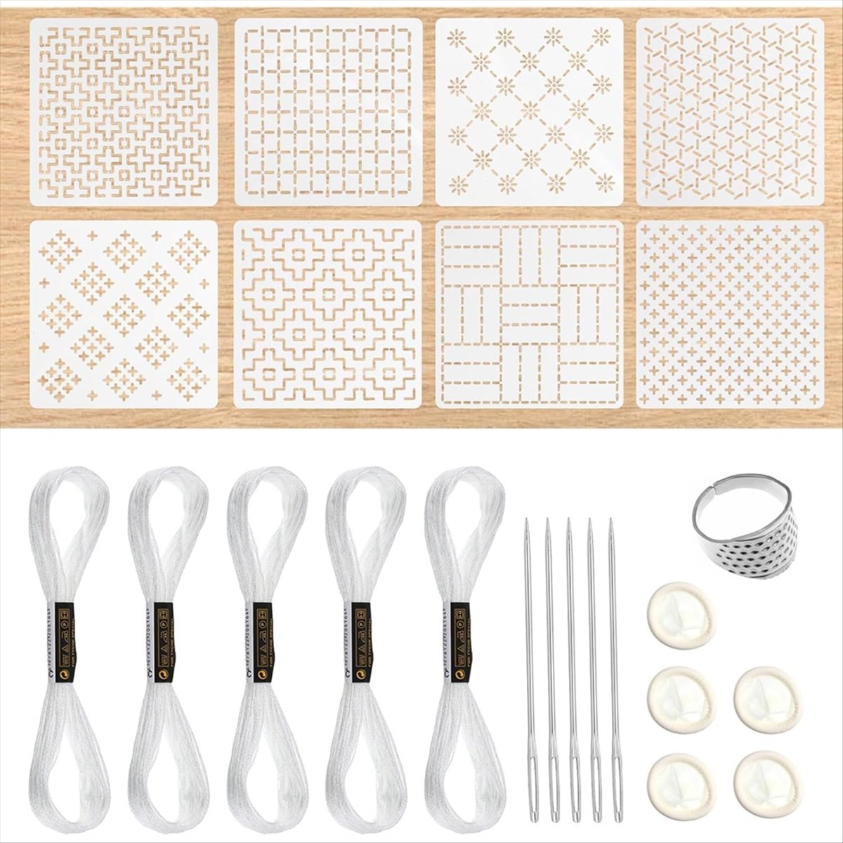 BHBL 24Pcs Plastic -Stencil Ki - Embroidery X Pattern reseña y precio