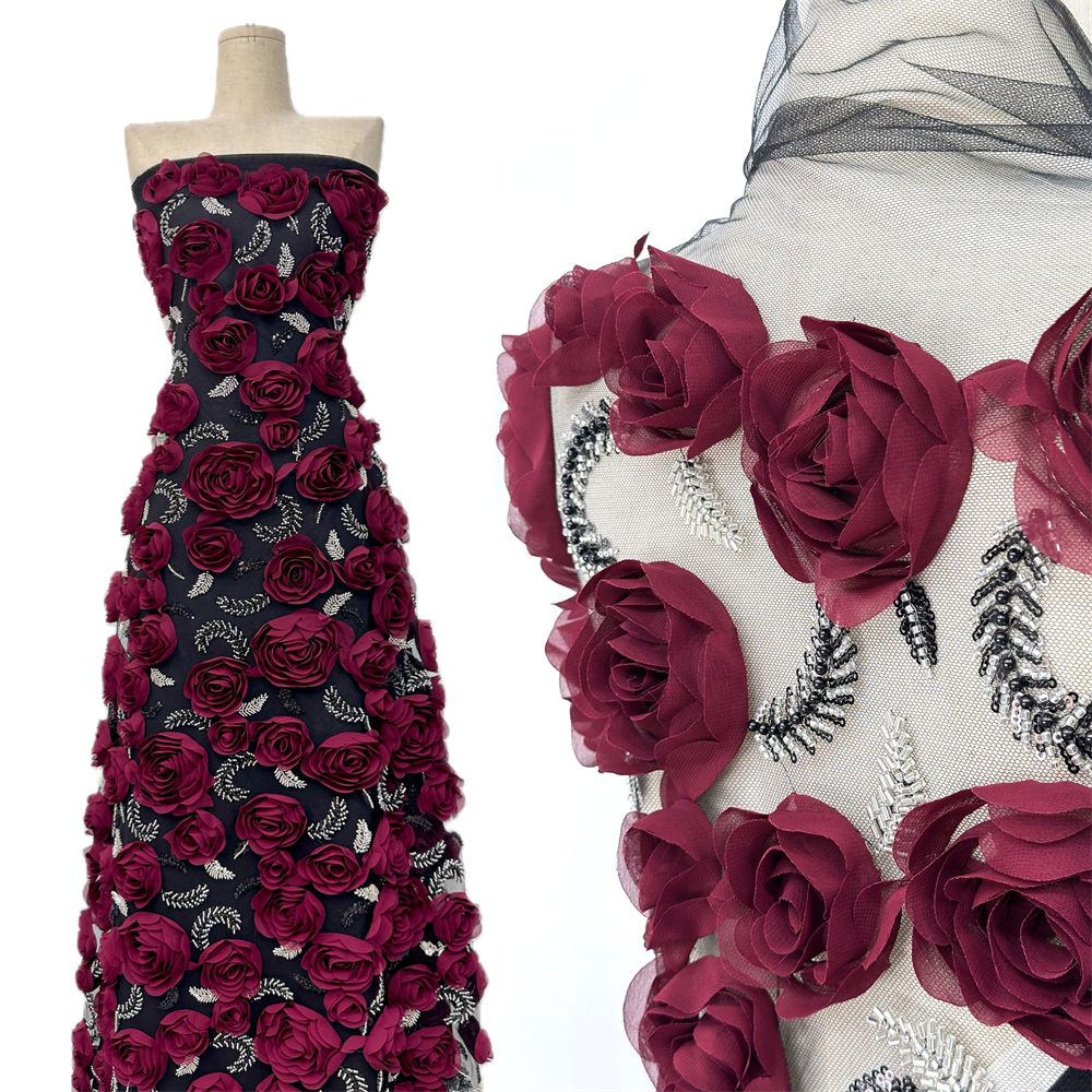 High quality,Beads With 3D Flo - Embroidery Net Dress reseña y precio