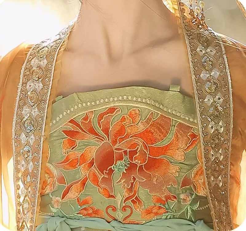 Women's Traditional Chinese Ha - Embroidery Yellow Dress reseña y precio