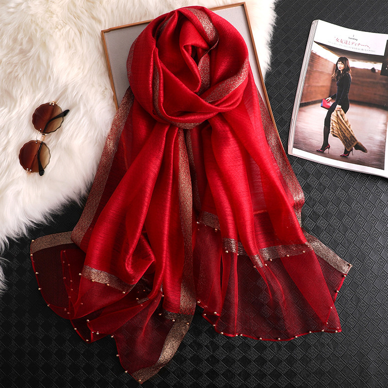 2024 Luxury 100% Silk Shawl Sc - Embroidery Hijab reseña y precio