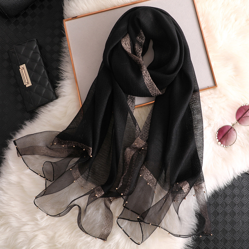 2024 Luxury 100% Silk Shawl Sc - Embroidery Hijab reseña y precio