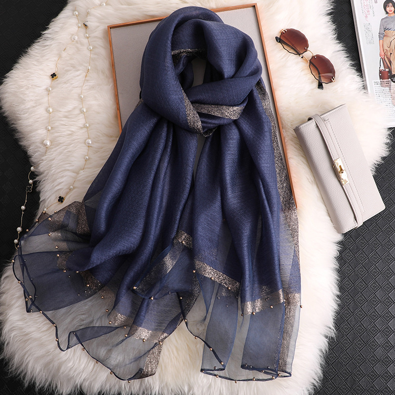 2024 Luxury 100% Silk Shawl Sc - Embroidery Hijab reseña y precio