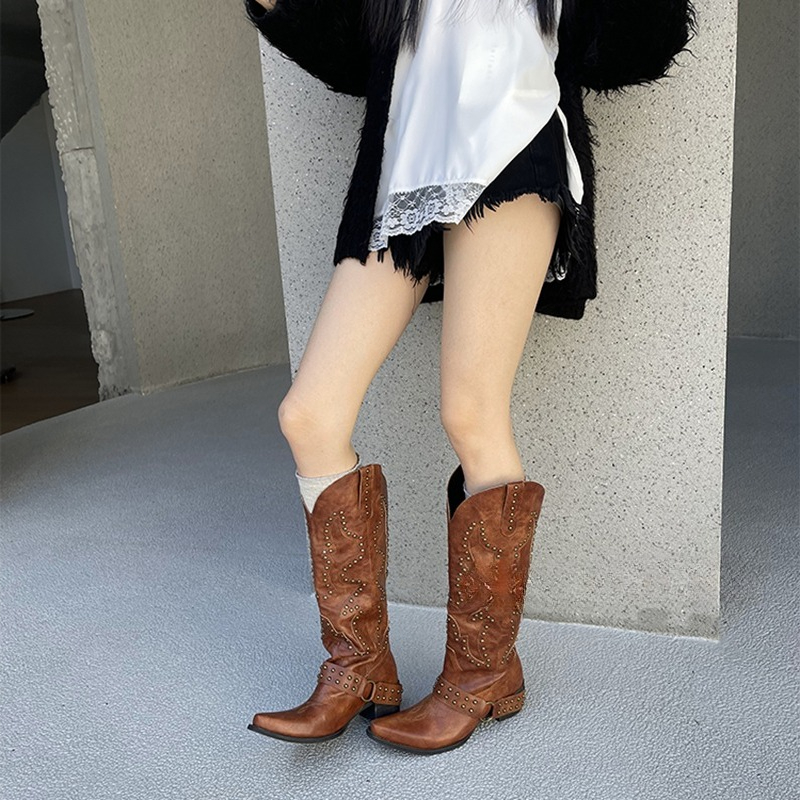 Autumn Winter Belt Buckle Rive - Embroidery Shoes reseña y precio