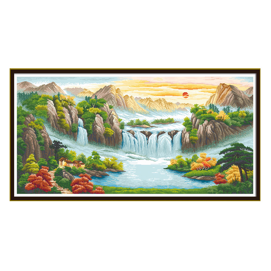 Printed Cross Stitch Set Hand  - Embroidery Running Stitch reseña y precio