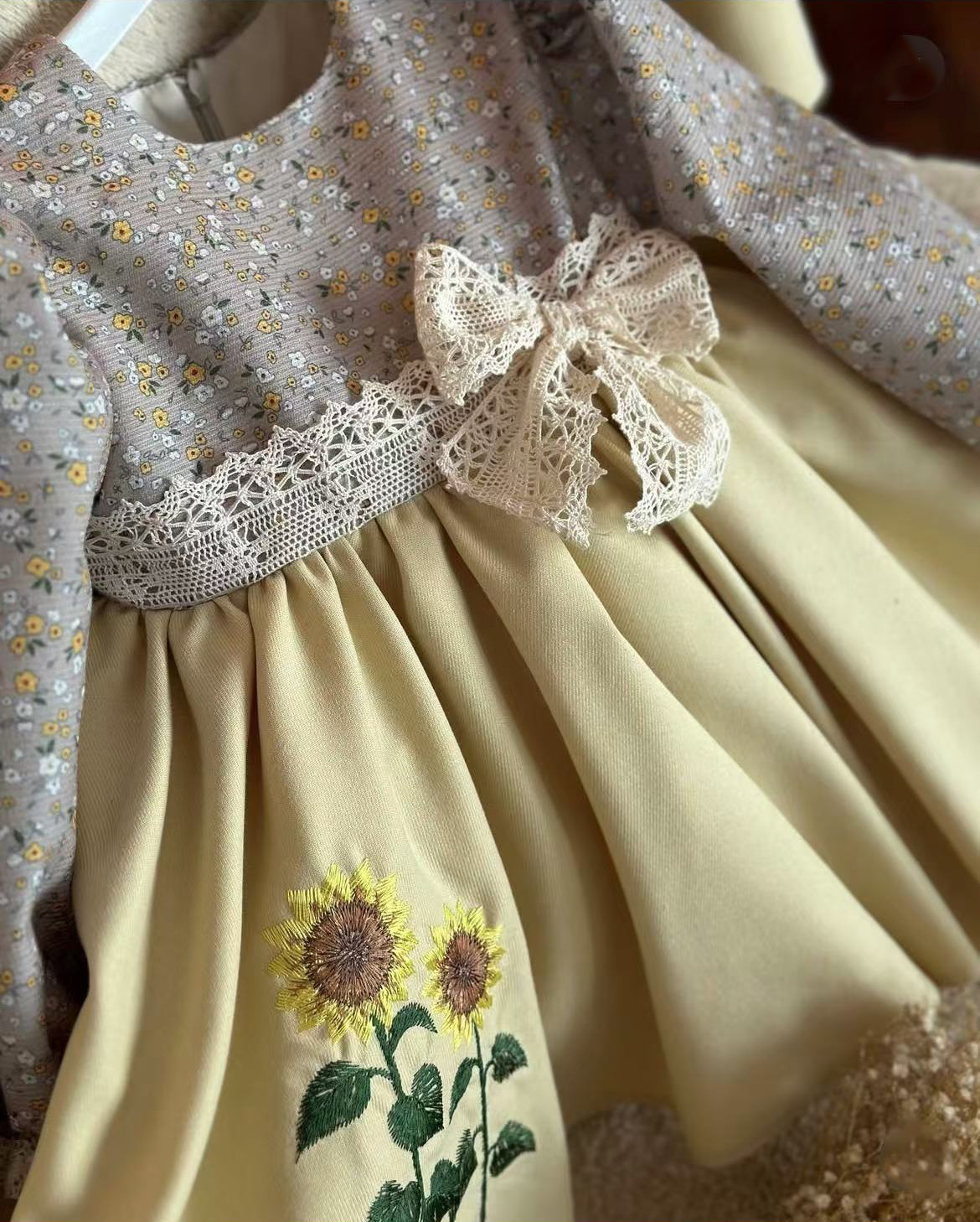 Baby Girl Spring Summer Yellow - Embroidery Yellow Dress reseña y precio