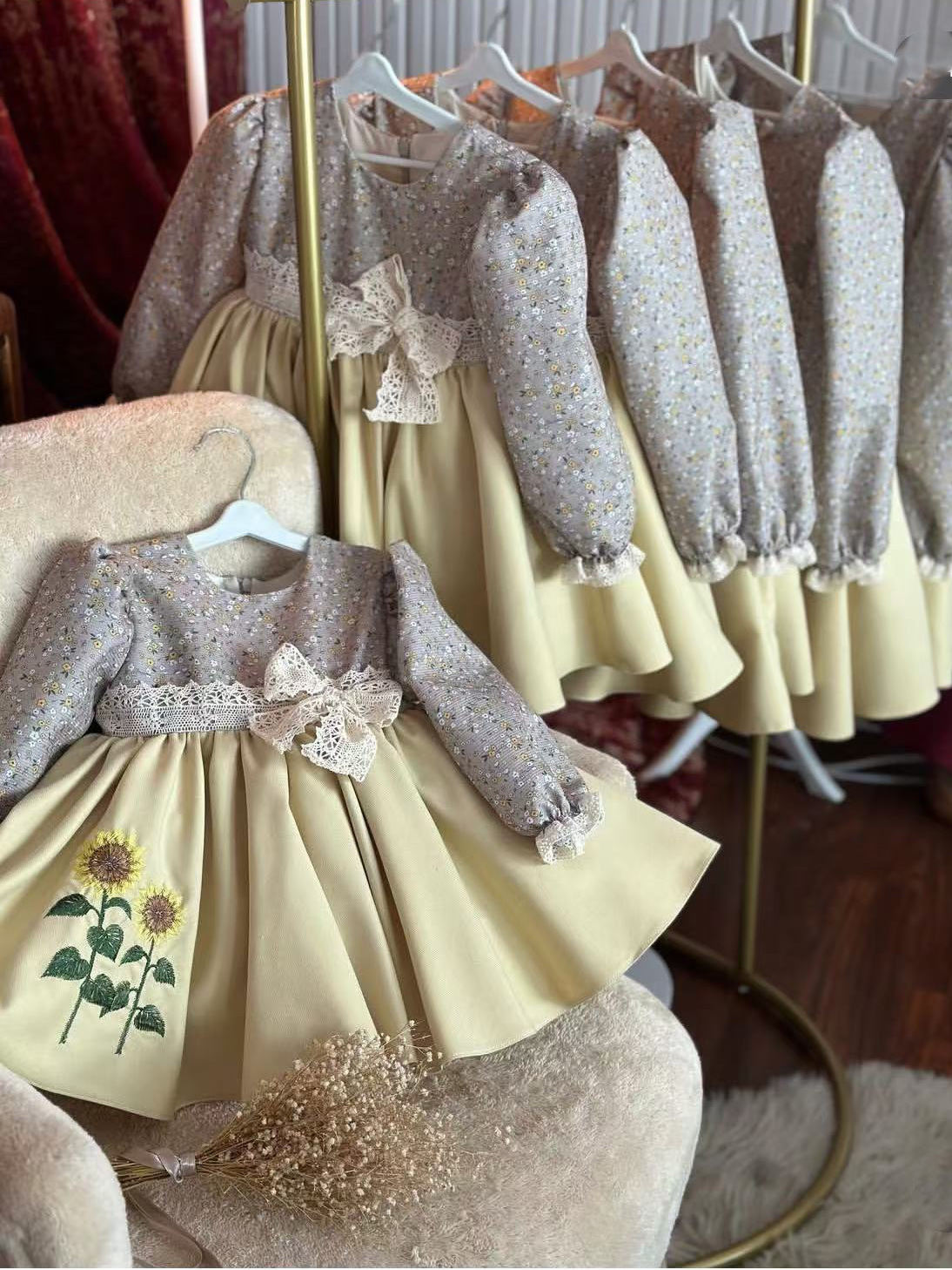 Baby Girl Spring Summer Yellow - Embroidery Yellow Dress reseña y precio