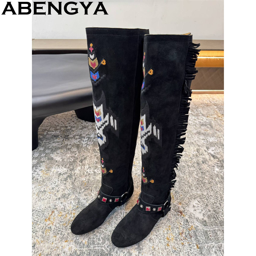 ABENGYA 2026 Winter New Knee H - Embroidery Print reseña y precio