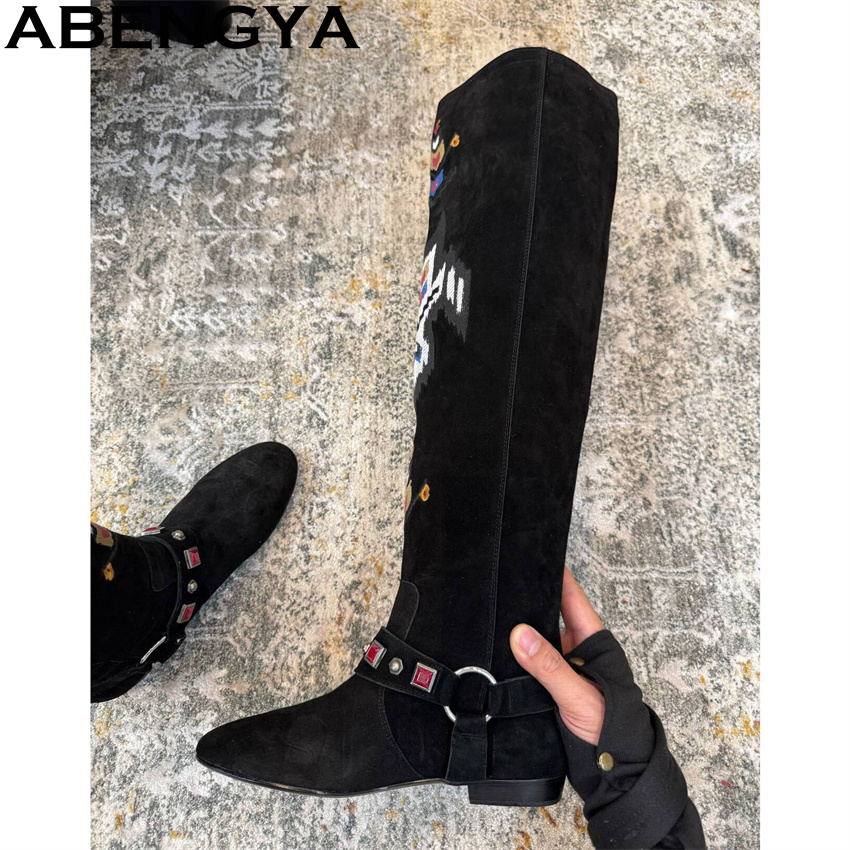 ABENGYA 2026 Winter New Knee H - Embroidery Print reseña y precio