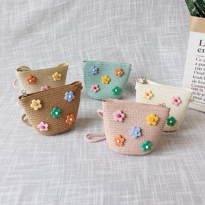 Children's Straw Crossbody Bag - Embroidery Wallet reseña y precio