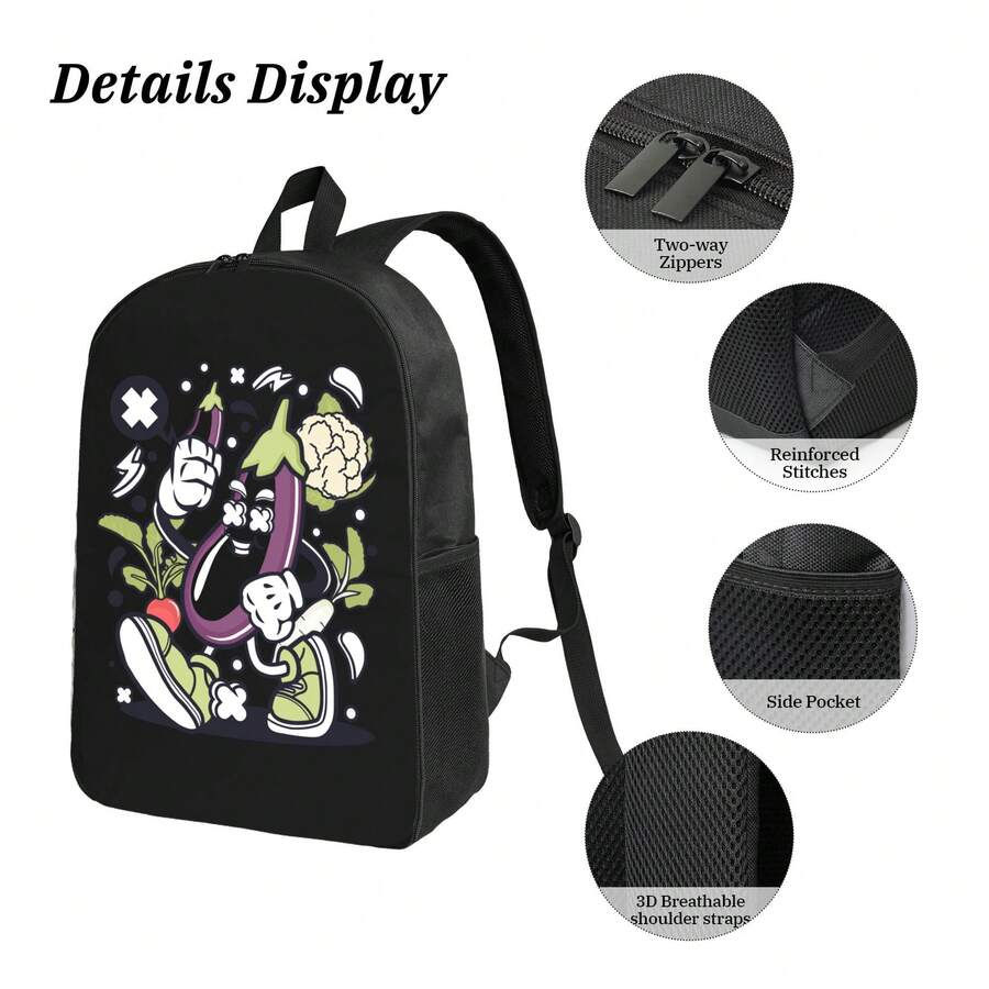 Funny Cartoon Vegetable Print  - Embroidery Print reseña y precio