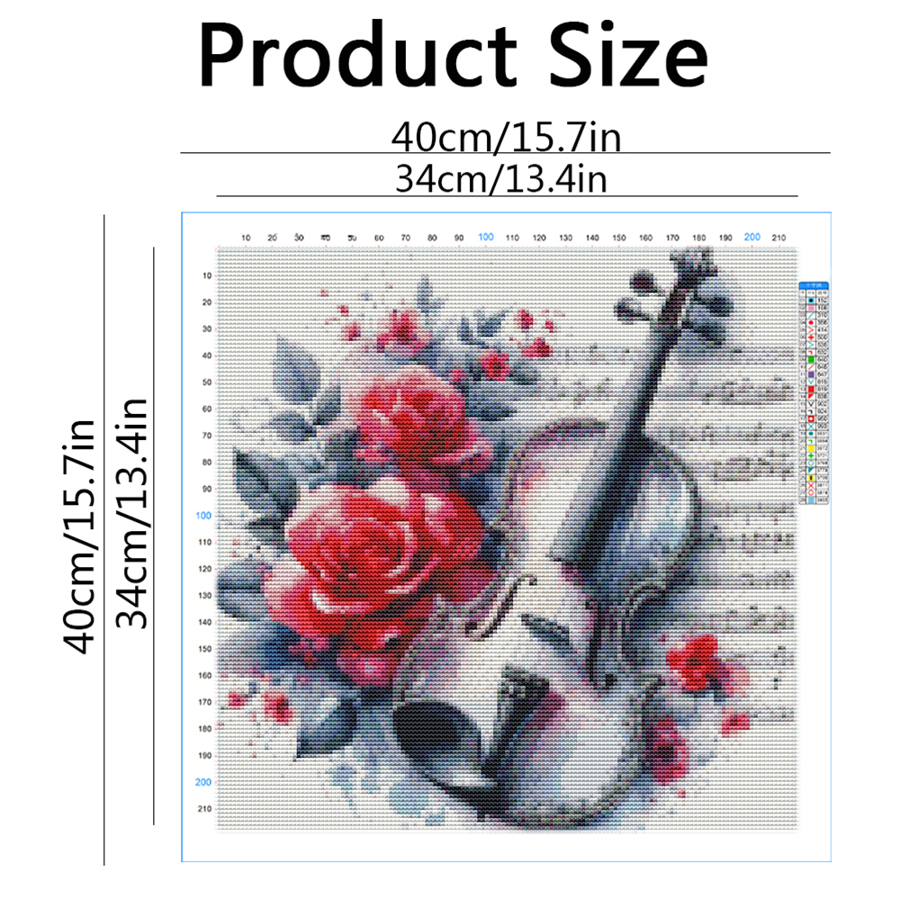 Cross Point Embroidery Violin  - Embroidery Guide Paper reseña y precio