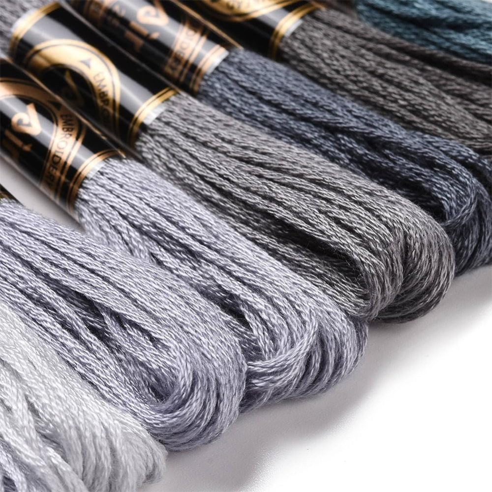 8 Skeins 70 Yards Grey Friends - Embroidery Thread Yarn reseña y precio