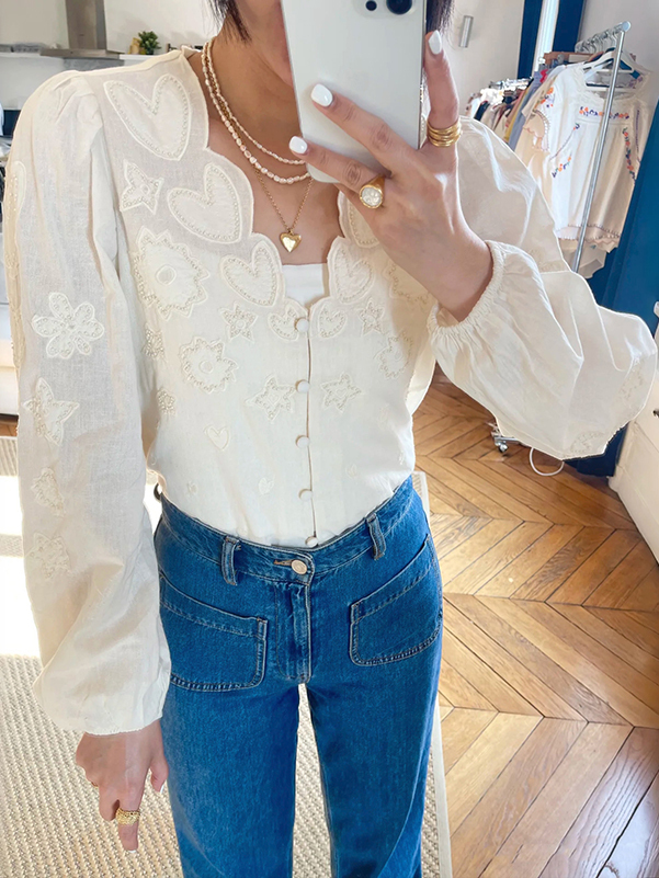  Spring Summer White Beaded He - Embroidery Premium reseña y precio
