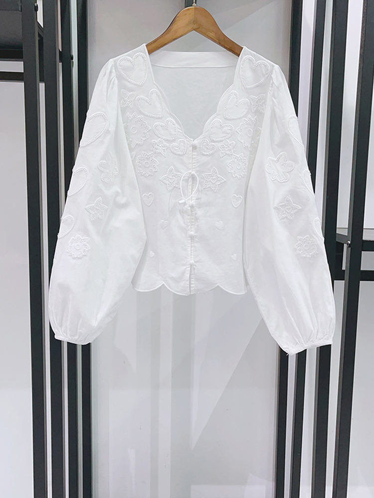  Spring Summer White Beaded He - Embroidery Premium reseña y precio