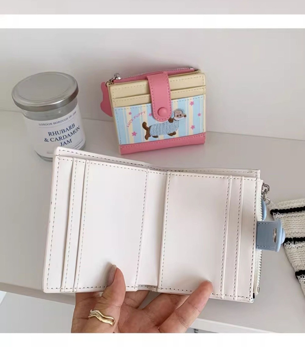 Korean Style Dachshund Embroid - Embroidery Wallet reseña y precio
