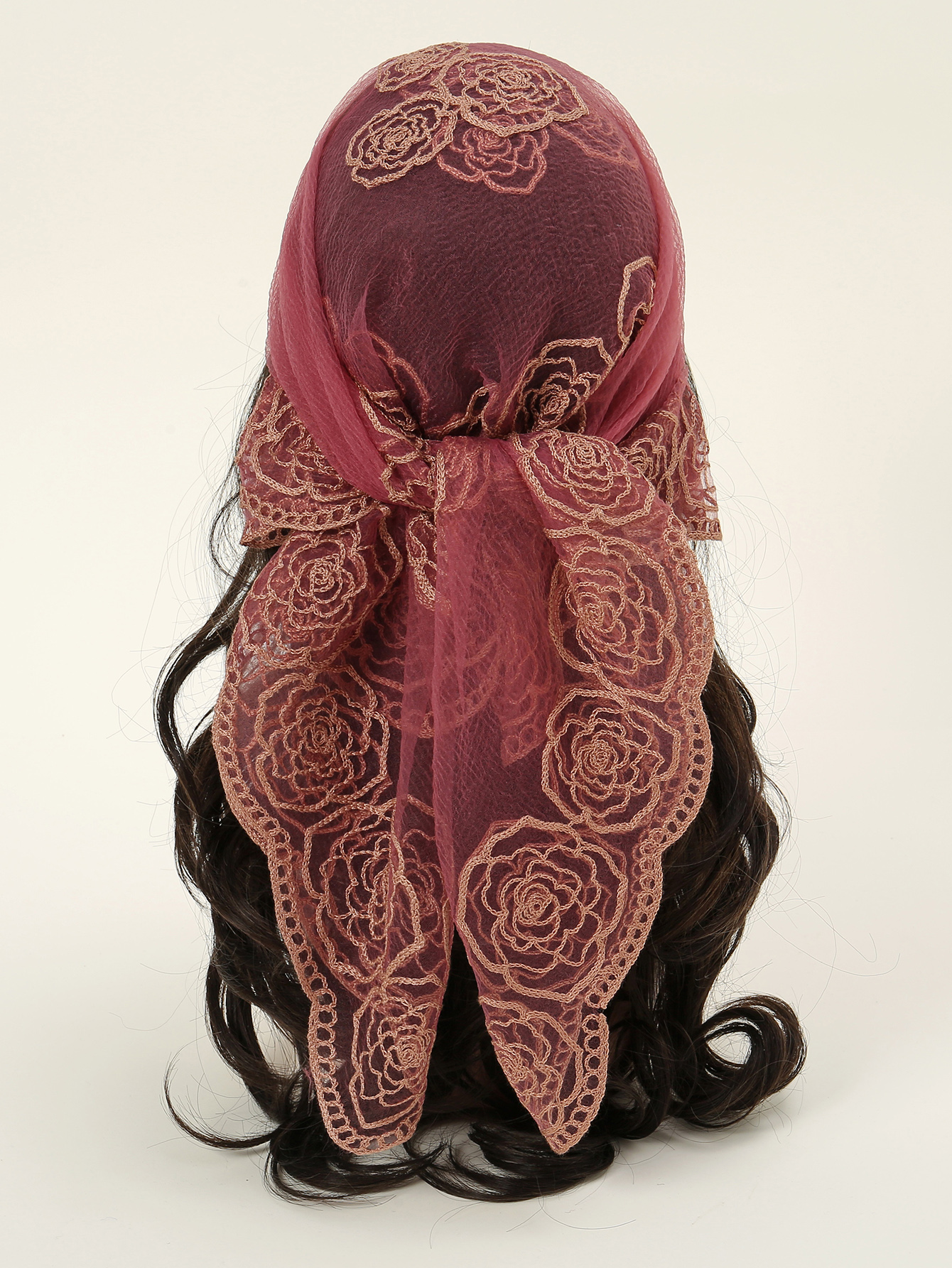 80*80cm Lace Square Bandanas S - Embroidery Hijab reseña y precio