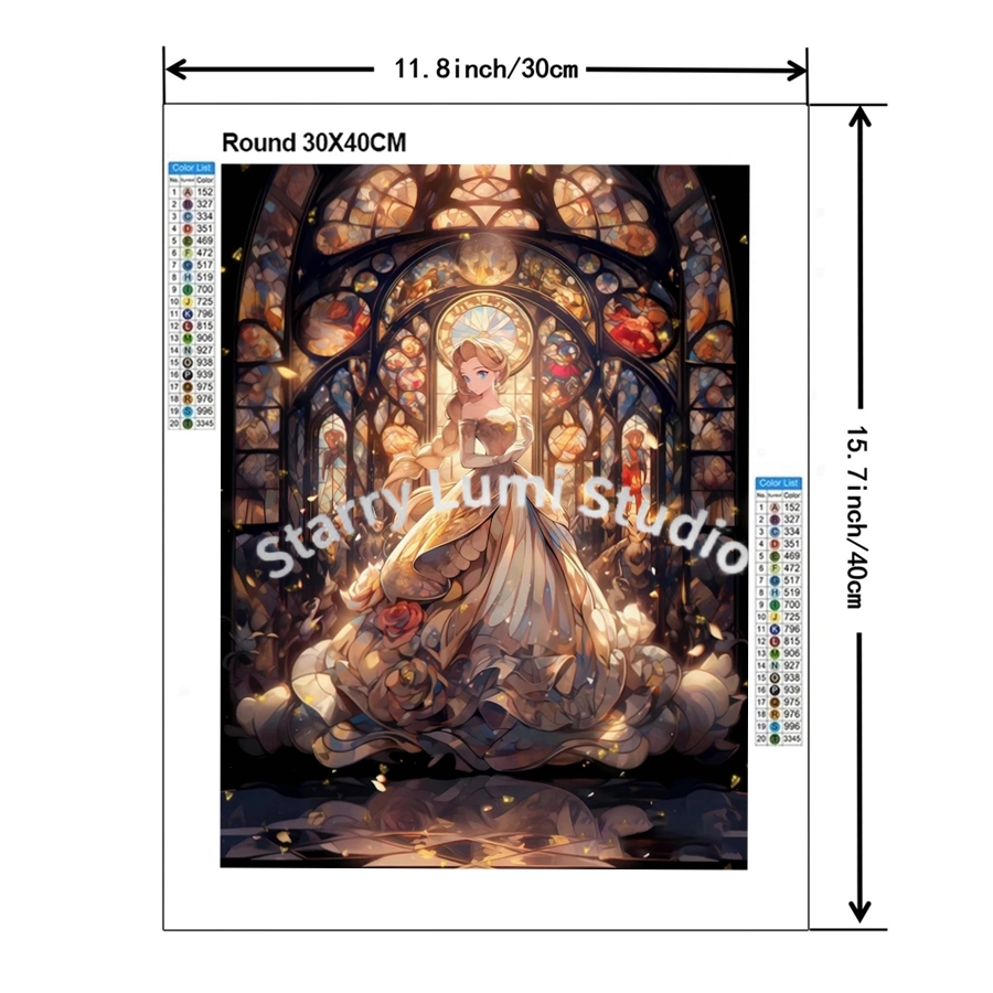 Cute Cinderella Castle 5D Full - Embroidery Flower reseña y precio