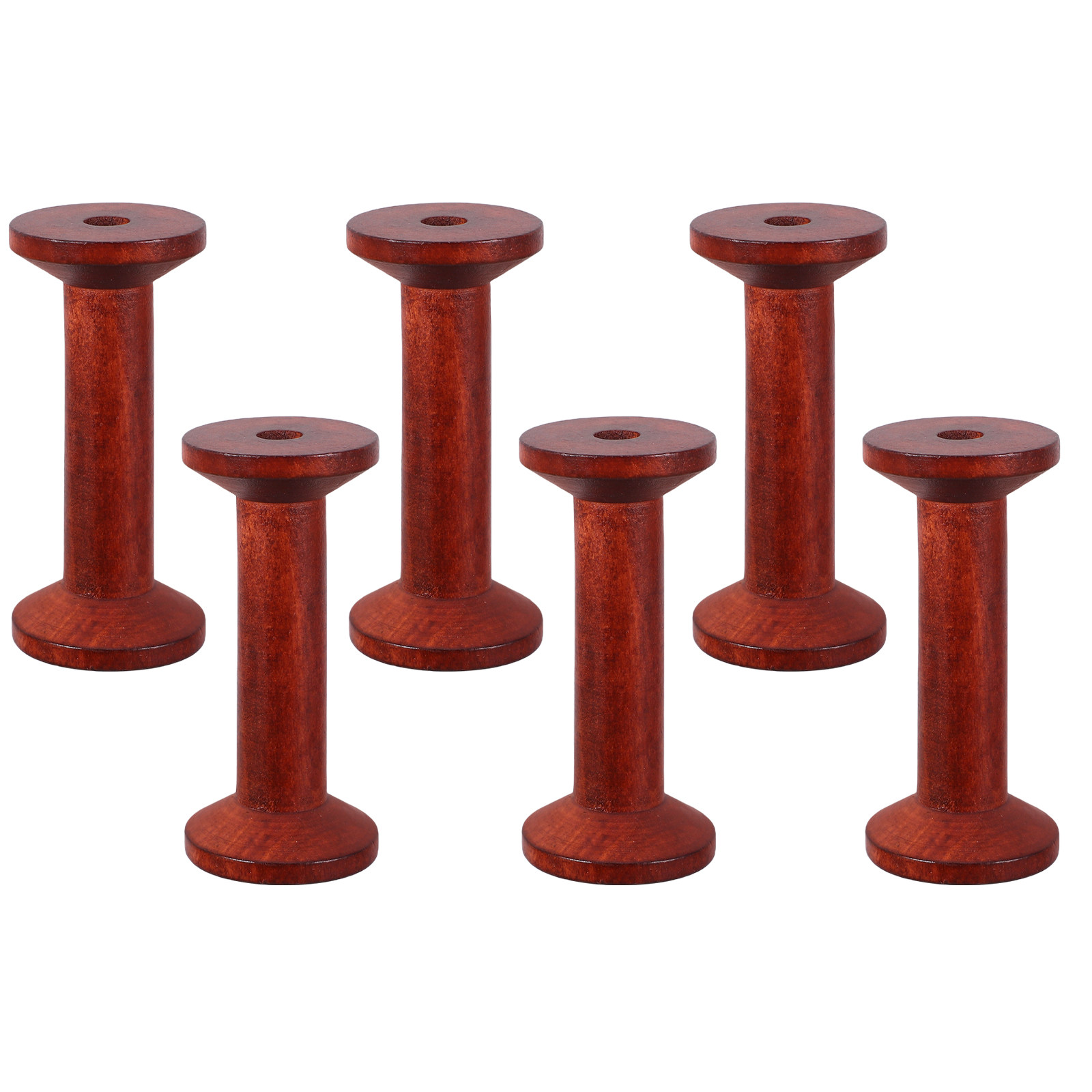 6Pcs Wooden Empty Spools for C - Embroidery Thread Yarn reseña y precio
