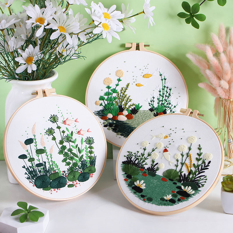 DIY Embroidery Kit Fish Tank P - Embroidery Workshop reseña y precio