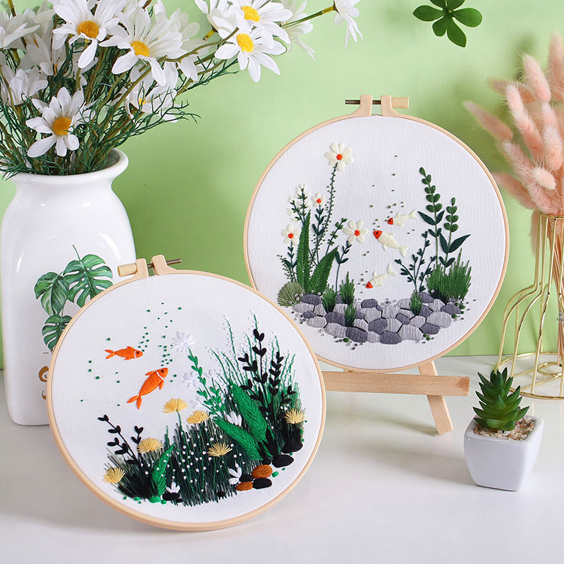DIY Embroidery Kit Fish Tank P - Embroidery Workshop reseña y precio