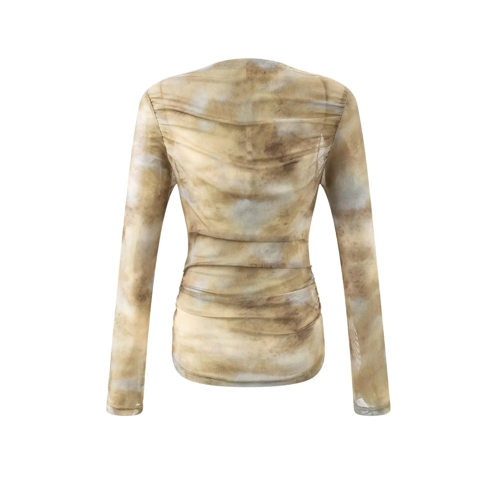 2025 Sexy Tie-Dye Print Ruched - Embroidery Print reseña y precio