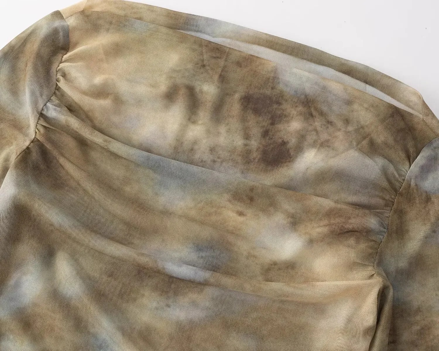 2025 Sexy Tie-Dye Print Ruched - Embroidery Print reseña y precio