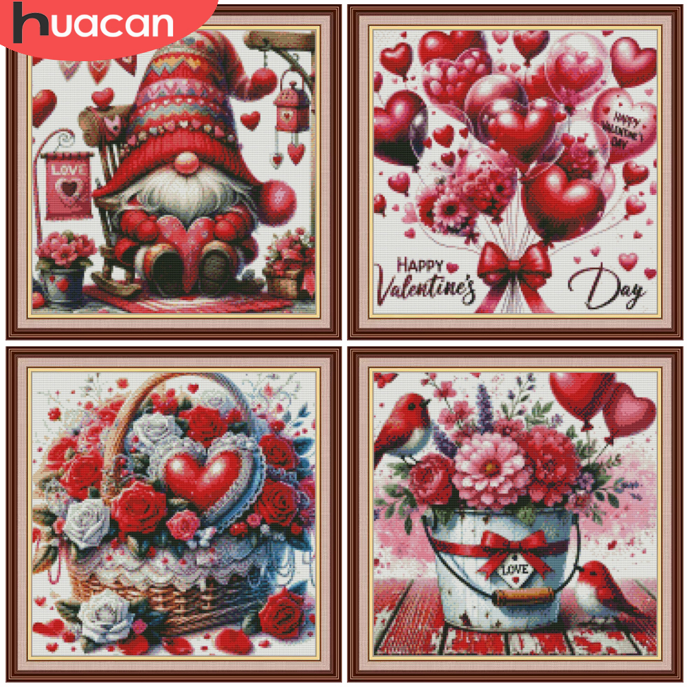 HUACAN Cross Stitch Rose Flowe - Embroidery Guide Paper reseña y precio