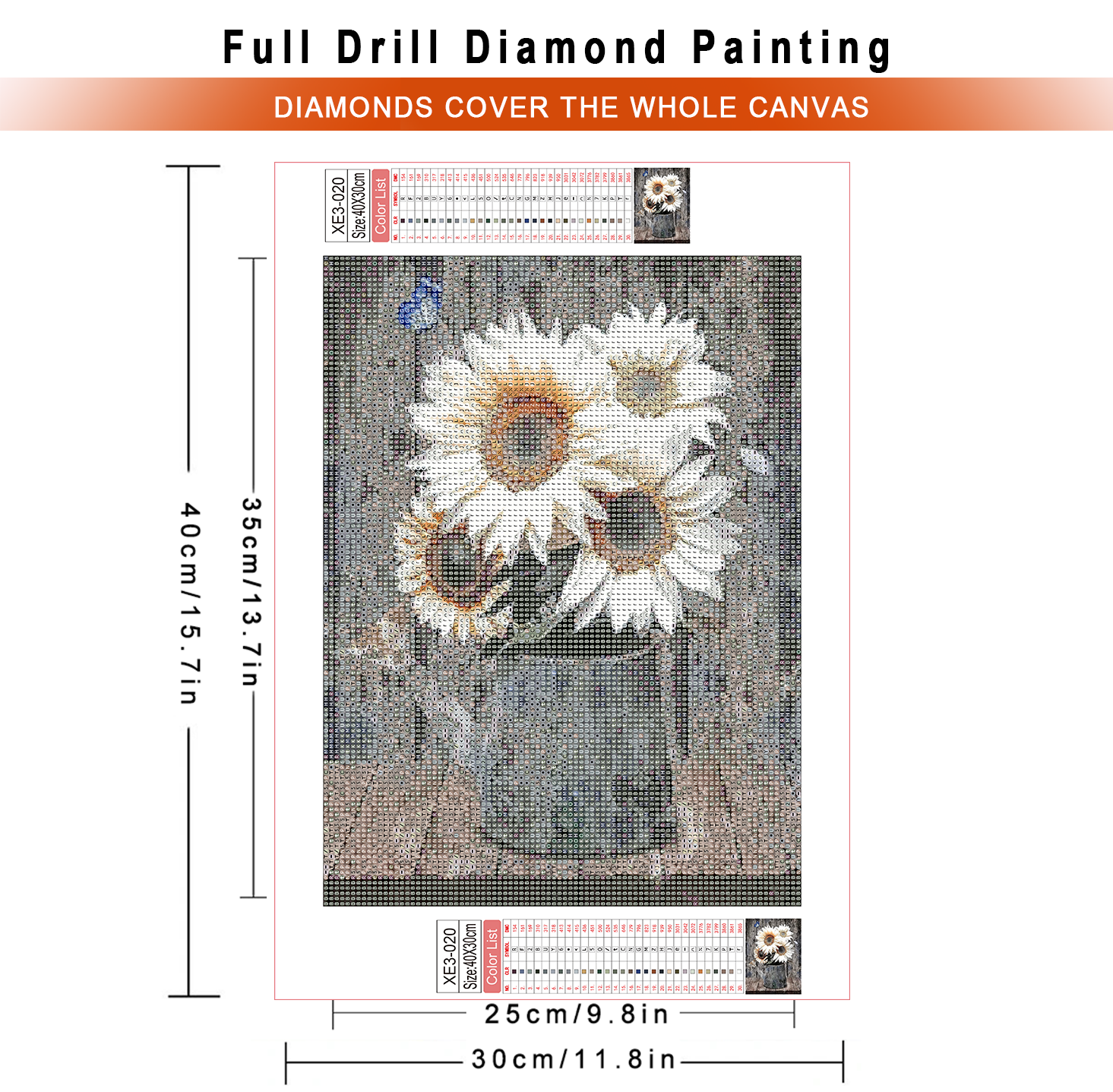 1pc frameless  Diamond Paintin - Embroidery Flower reseña y precio