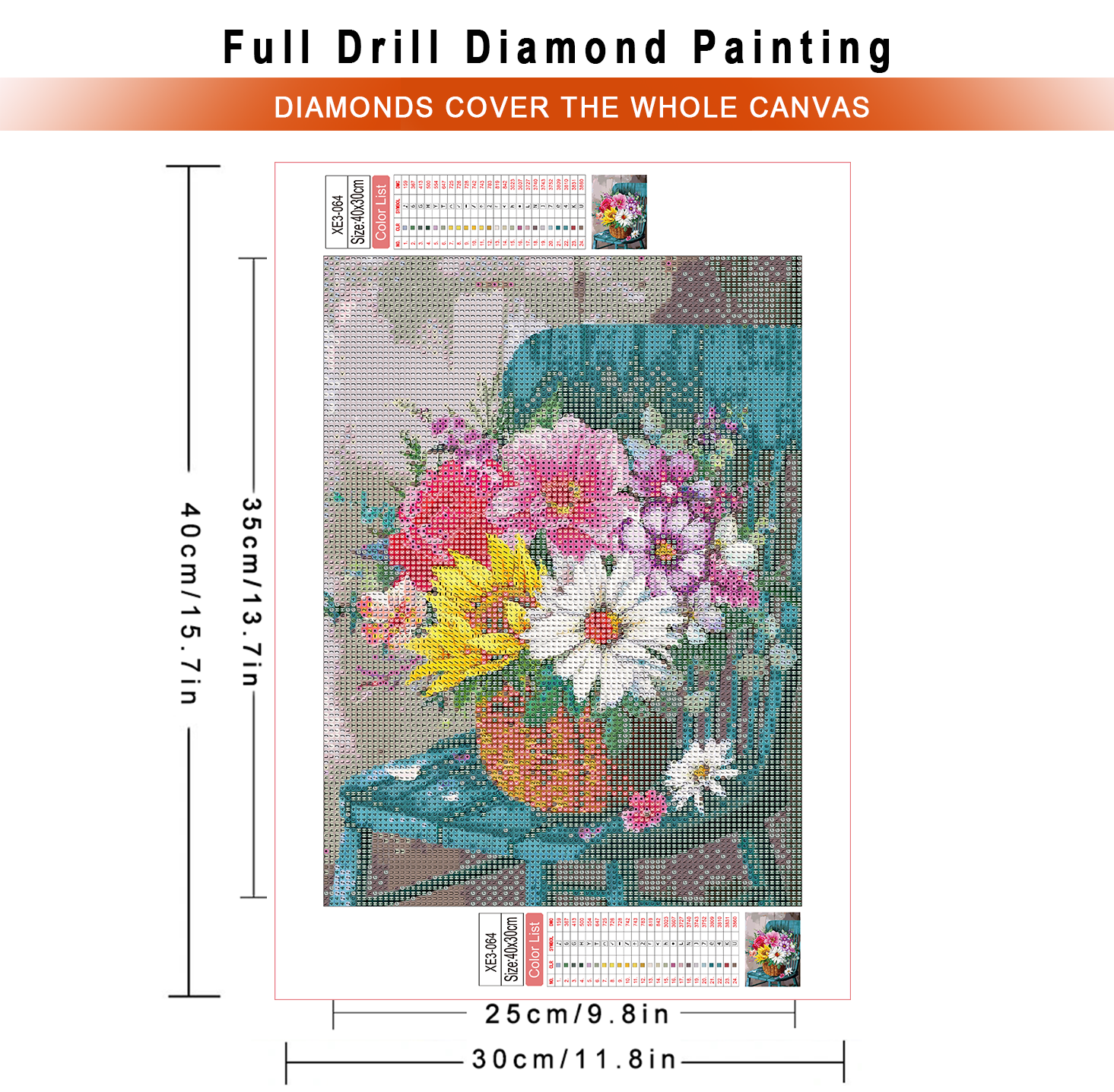 1pc frameless  Diamond Paintin - Embroidery Flower reseña y precio