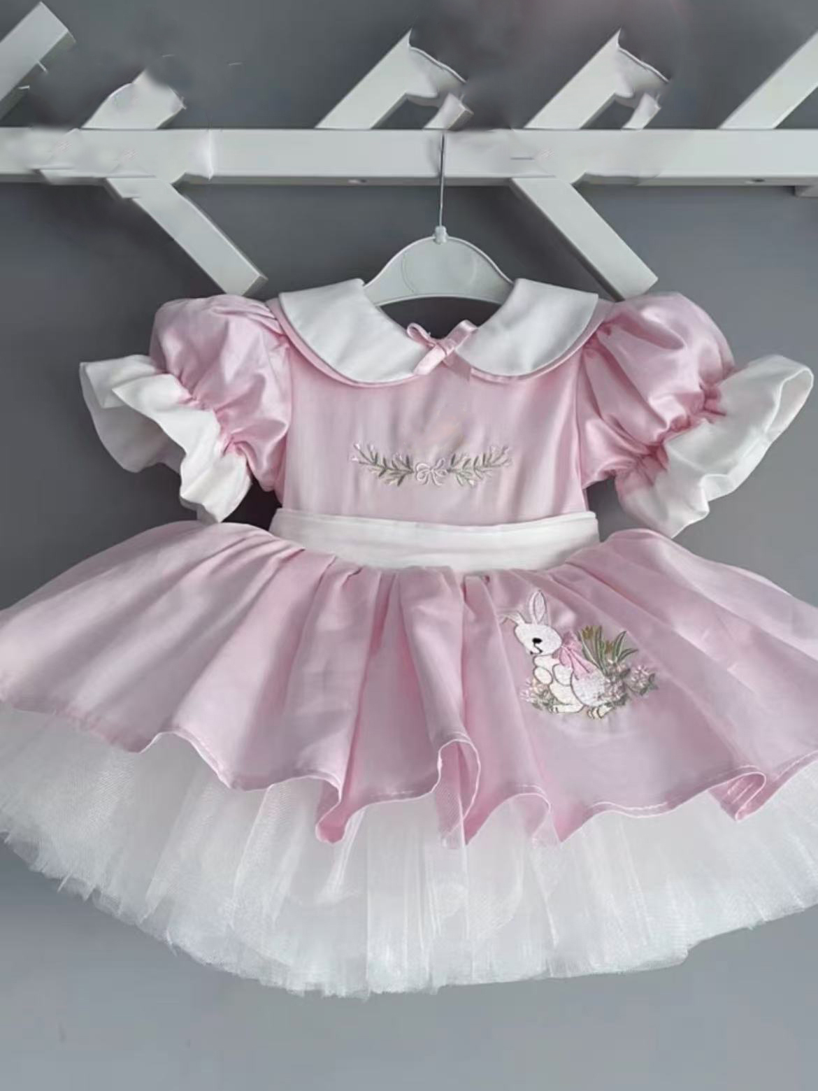 0-12Y Baby Girl Summer Rabbit  - Embroidery Rabbit reseña y precio