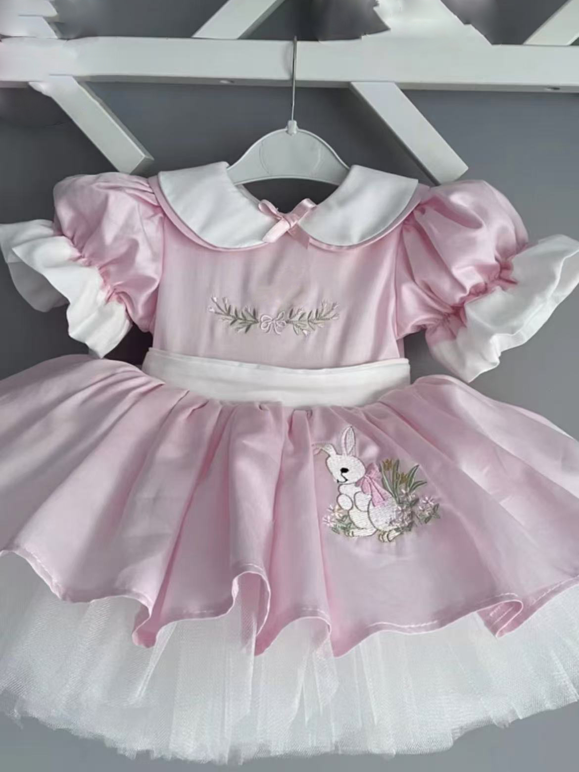 0-12Y Baby Girl Summer Rabbit  - Embroidery Rabbit reseña y precio